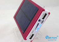 la Banca portatile rossa di energia solare di 10000 mAh, caricatore solare del telefono cellulare con la torcia