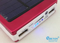 la Banca portatile rossa di energia solare di 10000 mAh, caricatore solare del telefono cellulare con la torcia