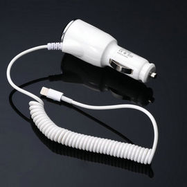 Adattatore del caricatore dell'automobile del Usb di Iphone bianco del PC + dell'ABS, adattatore portatile dell'automobile del Usb di Smartphone